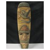 Carved Wood Hanging Tribal Decor Mask Carved Wood Hanging Tribal Decor Mask