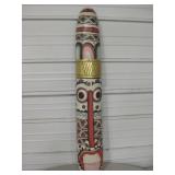 Large Carved Wood & Painted Tribal Decor Mask