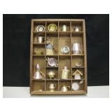 Knick-Knack Wood Display w/ Mini Kitchen Items Knick-Knack Wood Display w/ Mini Kitchen Items