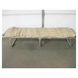 Vintage Aluminum Folding Cot w/ Pad Vintage Aluminum Folding Cot w/ Pad