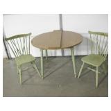 Vtg 3 Piece Dining Set includes Leaf 40"x30" Vtg 3 Piece Dining Set includes Leaf 40"x30"