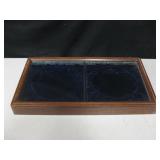 Felt Lined Double Collector Plate Display Case Felt Lined Double Collector Plate Display Case