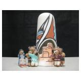 Native Painted Bell w/o Chime & Figurines