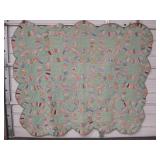 Vintage 84" x 72" Handmade Quilt w/ Scalloped Edge