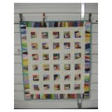 Vintage 63" x 54" Handmade Patchwork Quilt