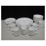 Lot Of Arcopal France Milk Glass Dishes & Cups Lot Of Arcopal France Milk Glass Dishes & Cups