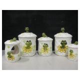 Vtg Sears Frog Canister Set  - Japan