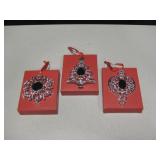 3 Lenox Bejeweled Christmas Ornaments w/ Boxes 3 Lenox Bejeweled Christmas Ornaments w/ Boxes