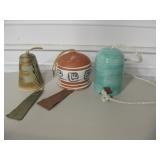 Lot Of 3 SW Ceramic Hanging Bells - 2 Painted Lot Of 3 SW Ceramic Hanging Bells - 2 Painted