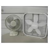 Box Fan & Table-Top Fan - Both Work Box Fan & Table-Top Fan - Both Work