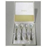 Neiman Marcus Set Of 4 Gold Plated & Enamel Spoons