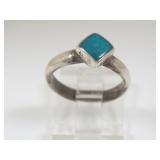 VTG Native American Sterling/Turquoise Ring Size 5