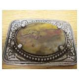 Vtg Large Agate Southwestern Belt Buckle