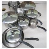 Vtg Farberware Stainless Steel Pots & Pans Set
