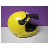 Vtg Bell Moto 4 Yellow Motorcross Helmet