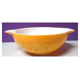 Vtg Pyrex Cinderella Daisy Orange Mixing Bowl