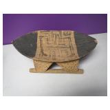 African Wood Footed Dough Bowl