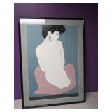 Vtg Patrick Nagel "Shannon" Framed Print