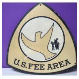 Mid Century Forest Fee Area Camping Sign