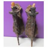 Set of VTG Carved Wood Sconces