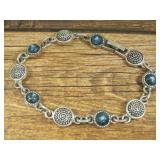 Sterling Silver & Jasper Bracelet