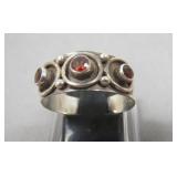 VTG Sterling Silver/Garnet Ring Size 8.75
