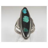 Native American Silver/Turquoise Ring Size 7.25