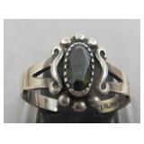 Sterling Silver & Pyrite Ring Size 5
