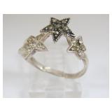 VTG Sterling/Marcasite/CZ Ring Size 7