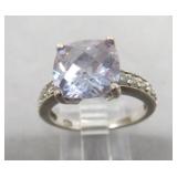 Sterling Silver & CZ Ring Size 8