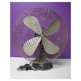 Vtg Hunter Oscillating 4 Blade Steel Desk Fan