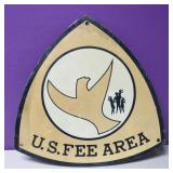 Mid Century Forest Fee Area Camping Sign
