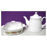 8.5" Cordon Bleu Teapot, 2-Qt Corning Ware Dish