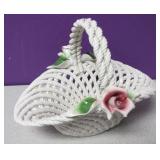 Lanzarin Hand Made Italian Porcelain Basket 7"