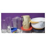 Mixed Lot Kitchen Items Pyrex Bowl Unicorn Mug Etc