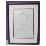 Original Signed Ink Drawing 14 1/2 x 19 1/2