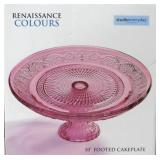 Renaissance Pink 10" Footed Cake Plate