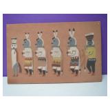 VTG 22" X 14" Sand Painting