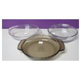Glass 9"  Pie Baking Dishes Libby Etc