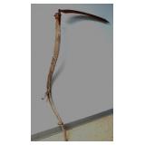 Antique Metal & Wood Scythe 29.5" Blade