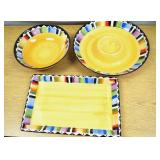 Festive Ceramic Serving Pieces Chip n Dip Etc