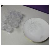 4 Rosenthal Porcelain Plates & Crystal Stemware