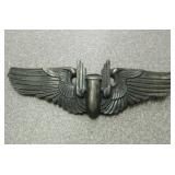 Vintage Silver Bombardier Military Pin