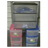 Lot of 2 Plastic Drawer Cabinets