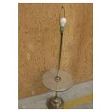 48" Brass Floor Lamp w/ Built-In Glass Table