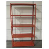 Red Metal 5-Tier Shelf - 40" x 16" x 74"