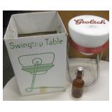 Grolsch Sewing Top Table & Capped Bottle