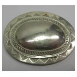 Vintage Nickel Silver Native American Belt Buckle