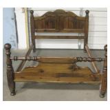Queen Size Wood Bed With Rails