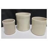 Lot of 3 Crocks